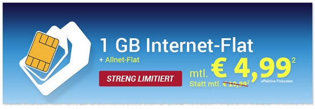 o2 Comfort Allnet Flat für rechnerisch 4,99 € im Monat